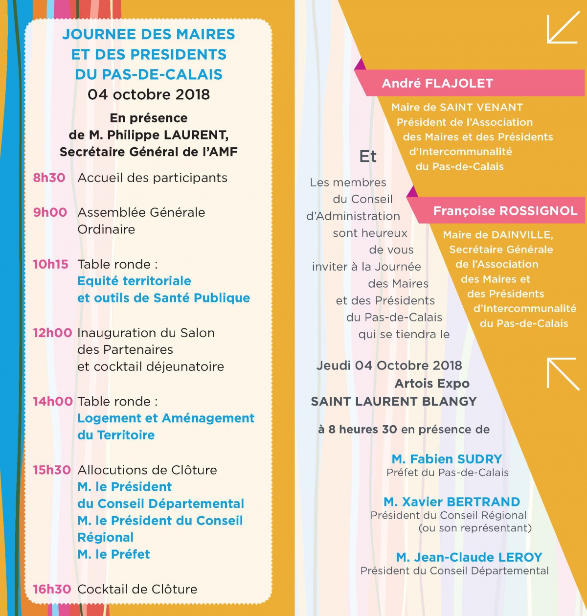 Programme journée des Maires et des Présidents du Pas-de-Calais