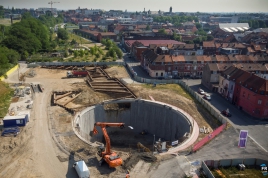 Visite de chantier du bassinb de stockage de Brondeloire à Roubaix