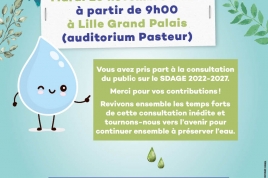 Invitation - 16 novembre 2021- Lille Grand Palais - L'avenir de l'eau dépend de nous, vous