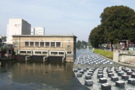 Visite des travaux de rétablissement de la continuité hydraulique et écologique de la Somme à l'usine St Michel de Amiens